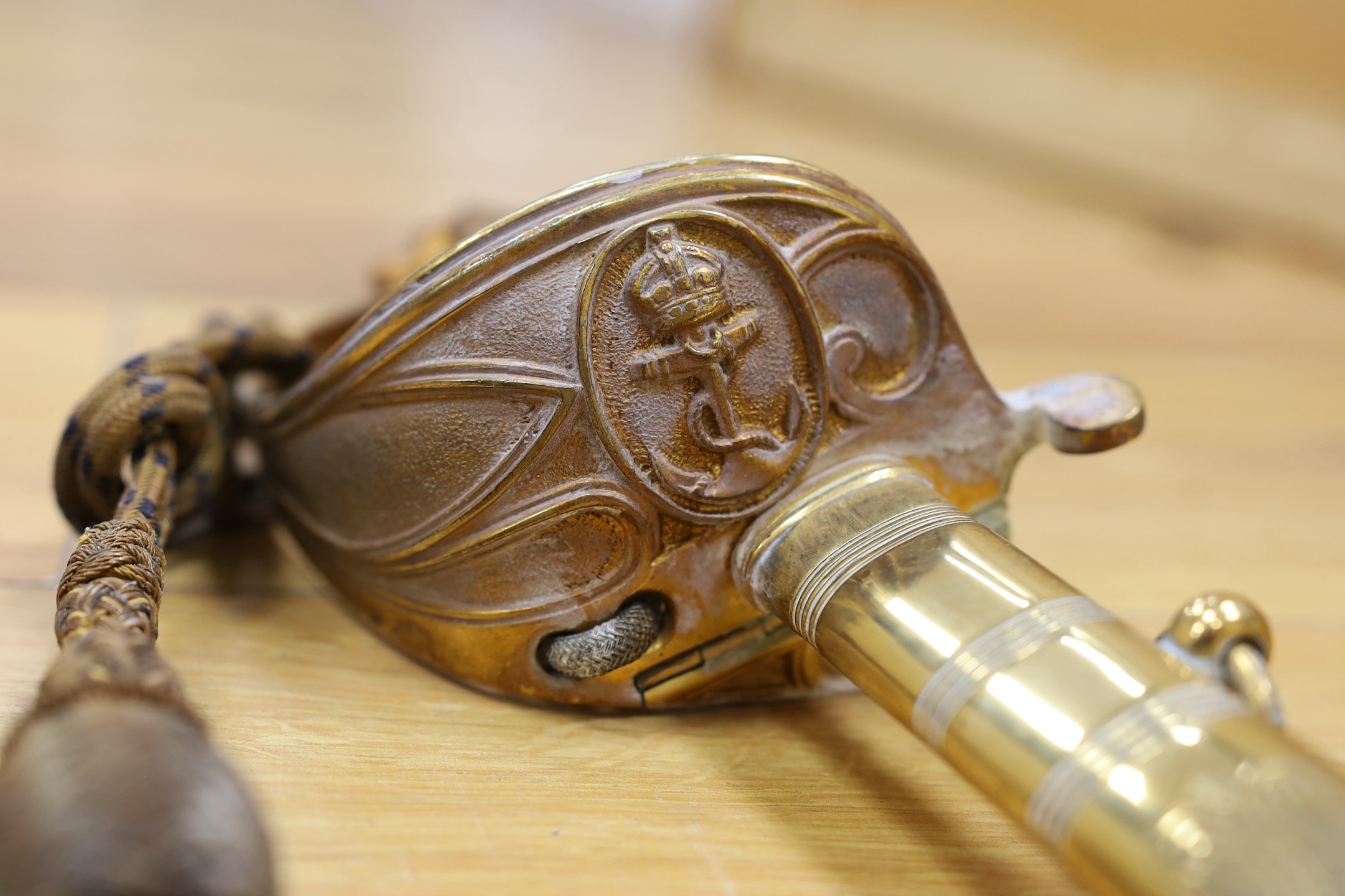 A QEII Naval officer's dress sword and scabbard